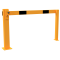 Compact hand barrier | without fixed support post | clear width: 1500 mm | with triangular lock | hot-dip galvanized and coated yellow / black